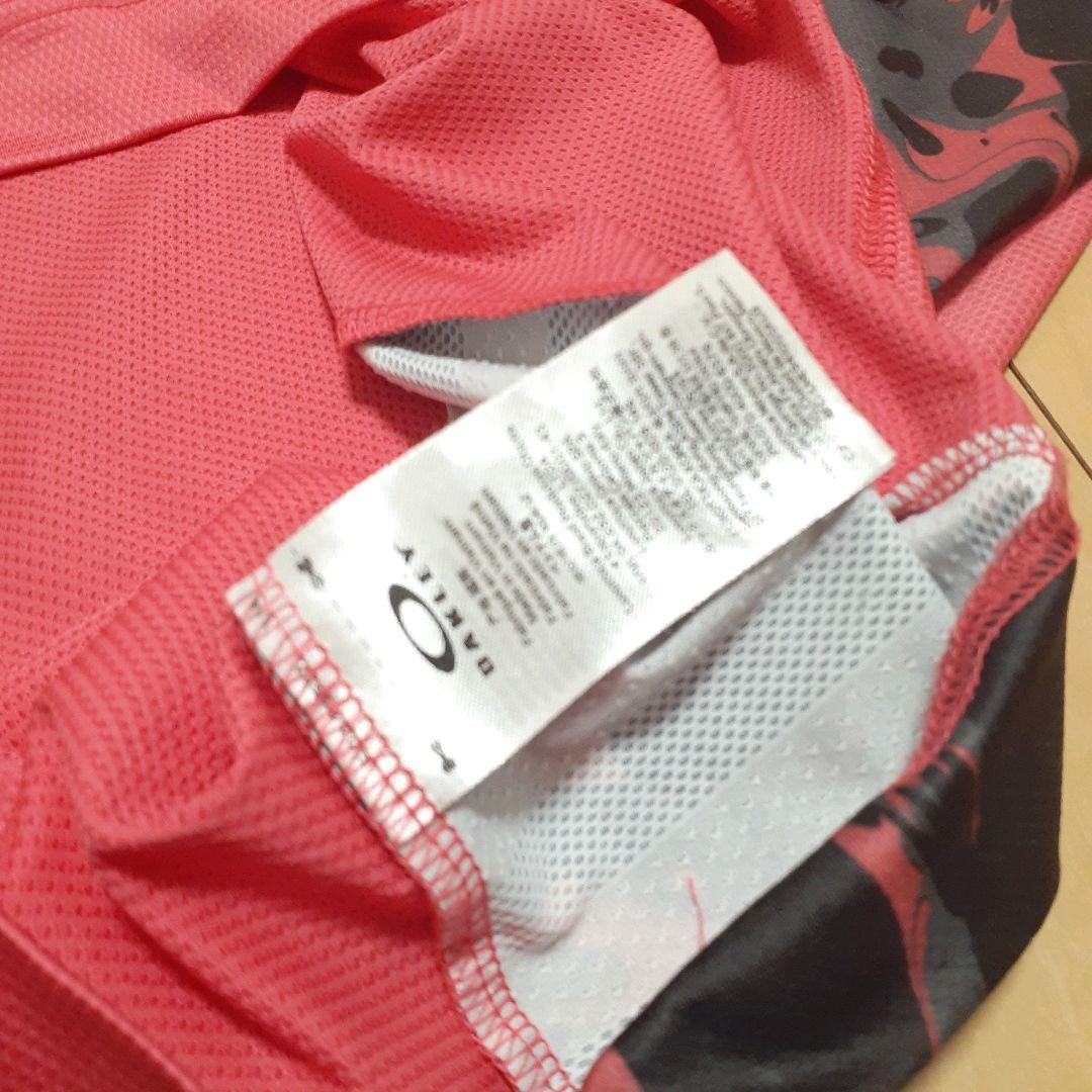 OAKLEY GOLF モックシャツ カモ柄 ピンク 半袖 メンズ
