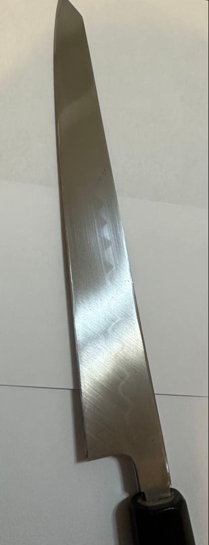 堺　忠綱　切付包丁　白一鋼　水本焼　尺