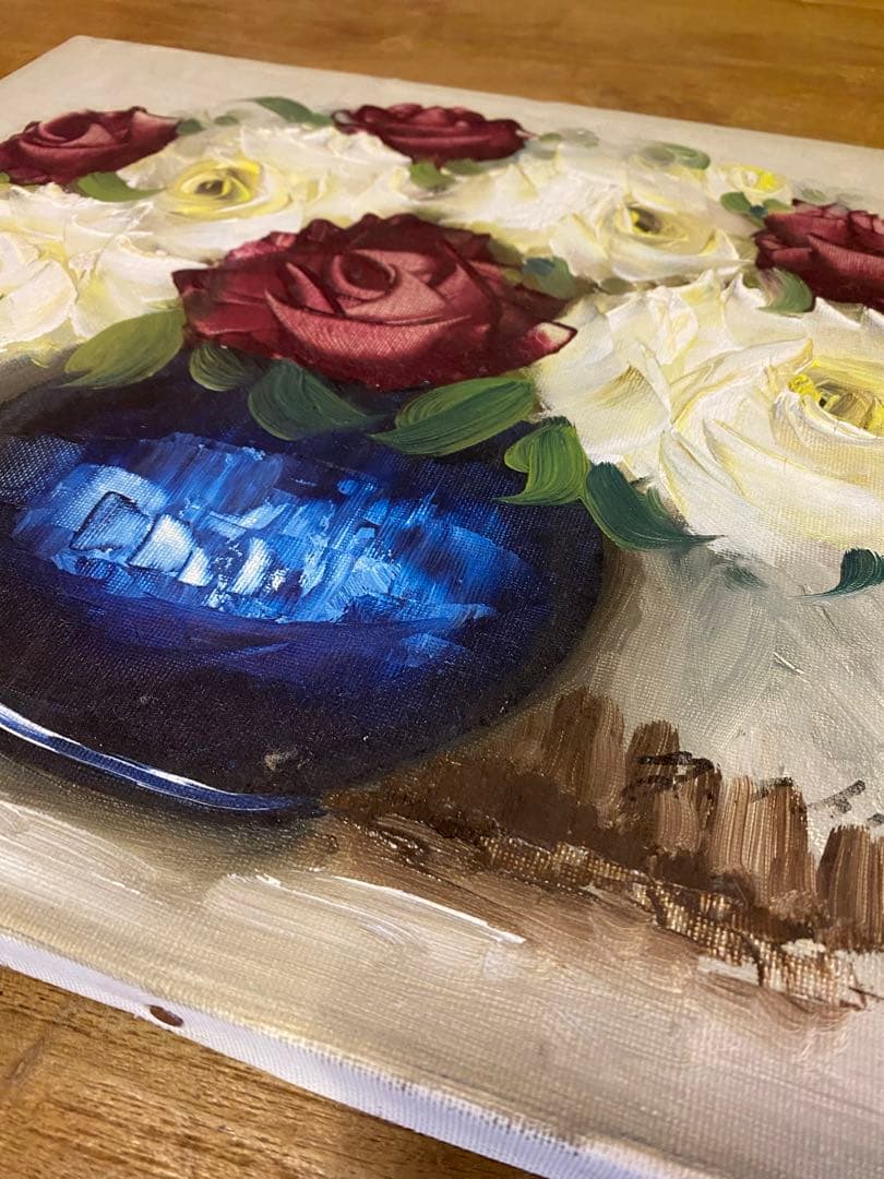油絵　薔薇