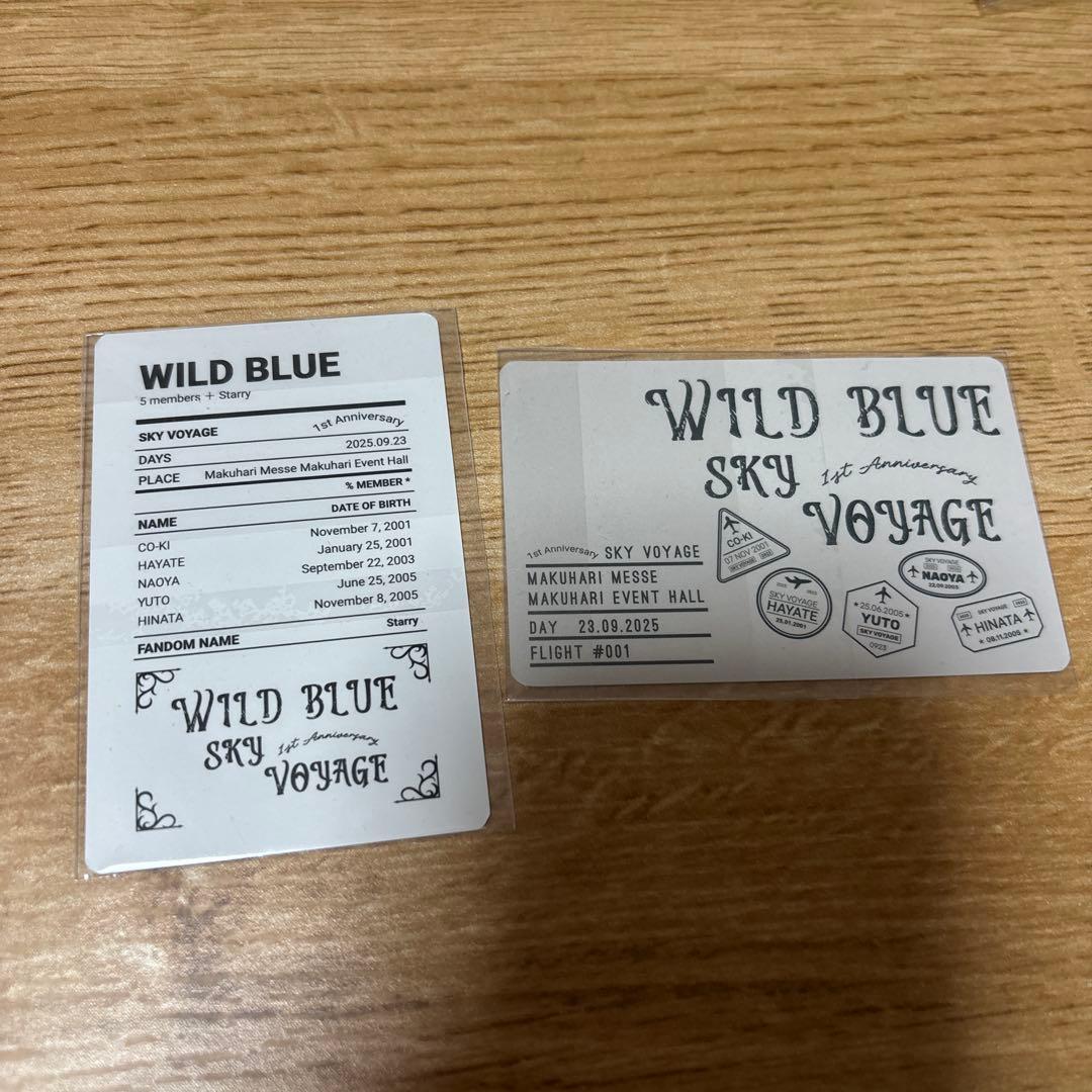WILD BLUE SKY VOYAGE トレカ サイン入り プレミアムシート