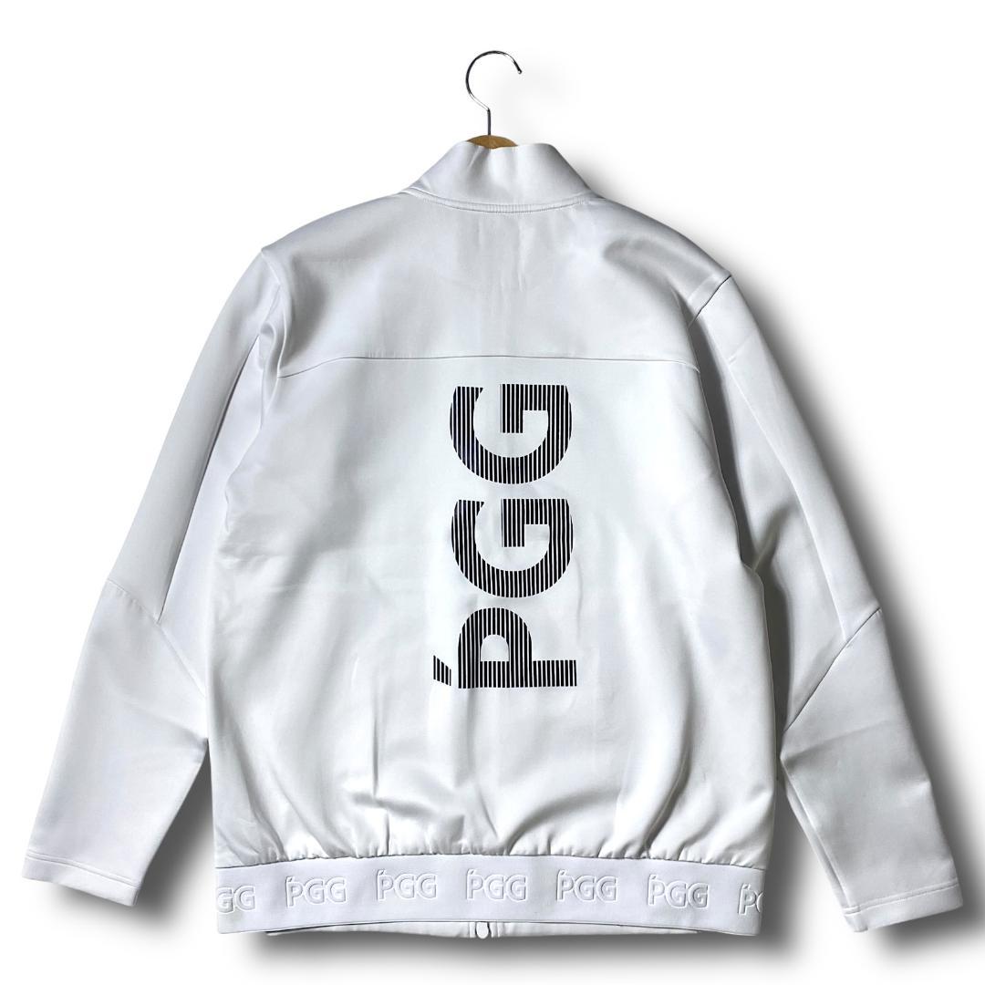 5 PGG パーリーゲイツ ビッグロゴ ダンボールニット ジャケット 白3.7万