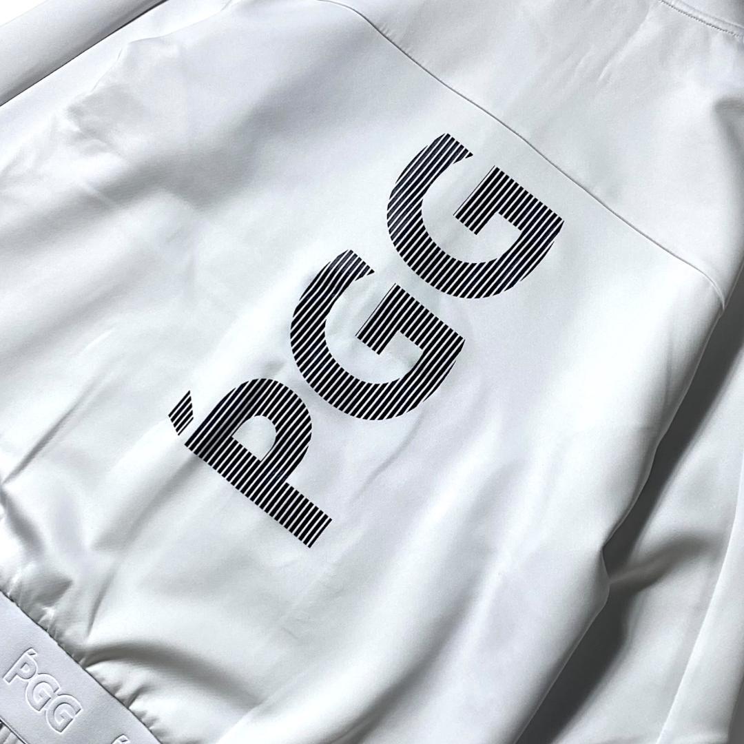 5 PGG パーリーゲイツ ビッグロゴ ダンボールニット ジャケット 白3.7万