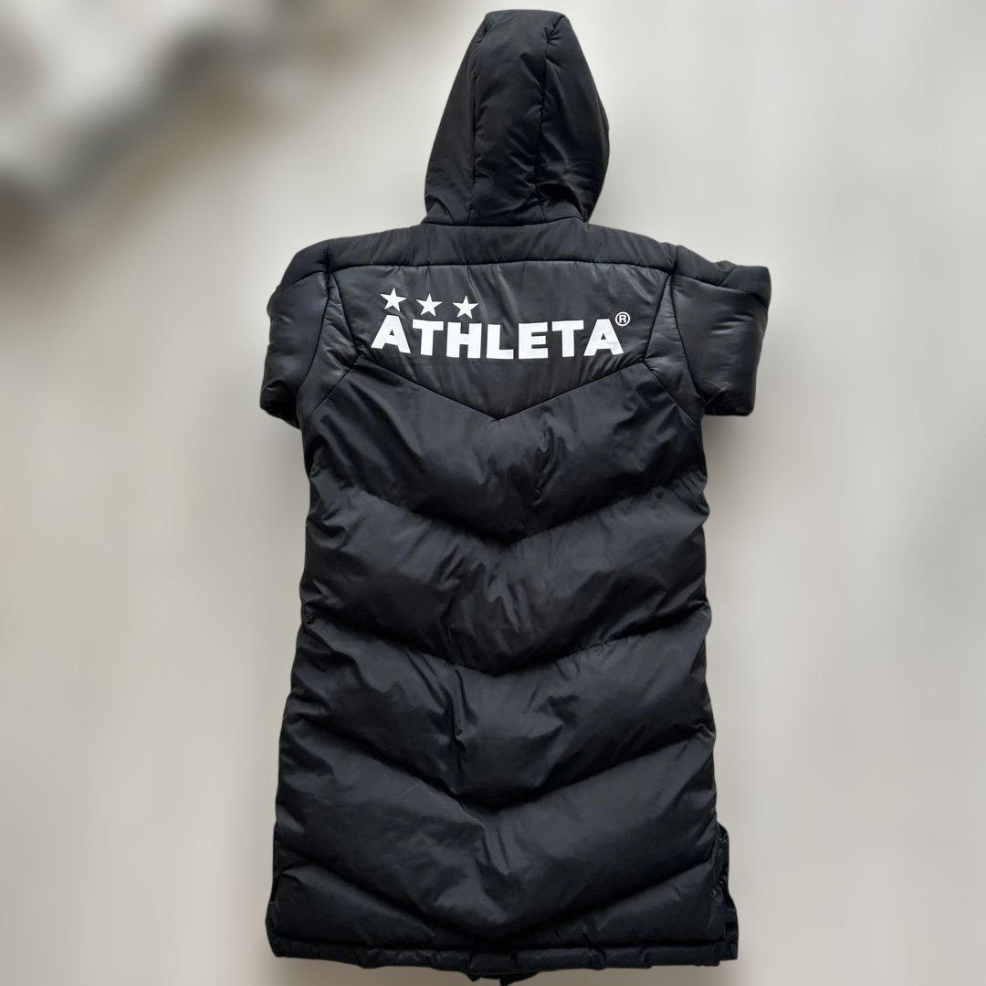 ATHLETA フード付きダウンコート 黒