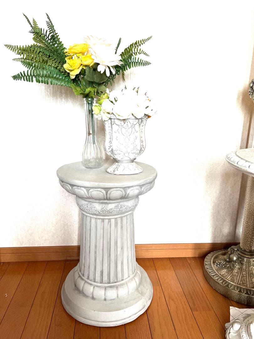 ローマ風フラワースタンド神殿コラムL 花台　アンティーク　新品