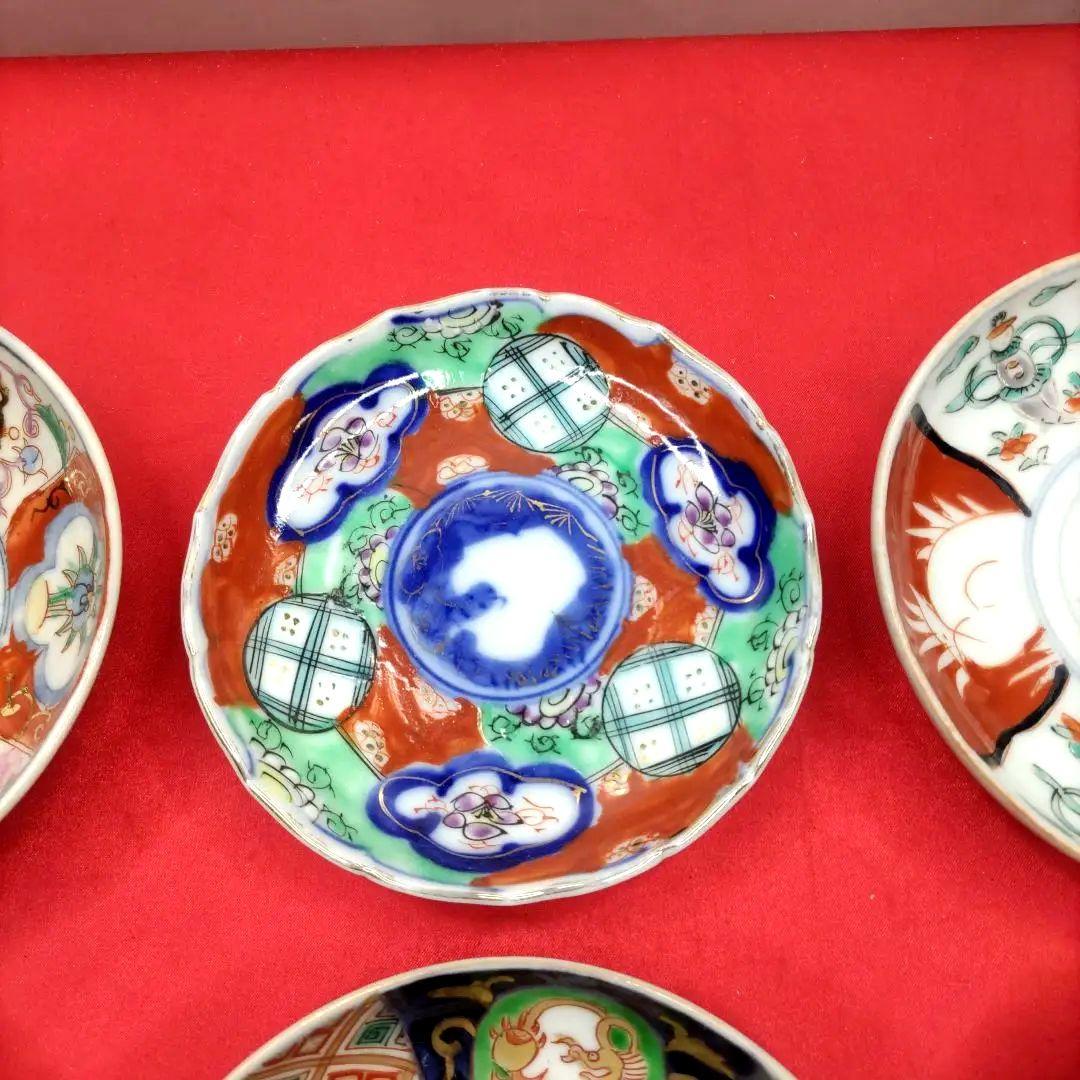 h*g様 有田焼伊万里焼古伊万里金彩色絵豆皿小皿なます皿4寸皿6種6客アソートセ