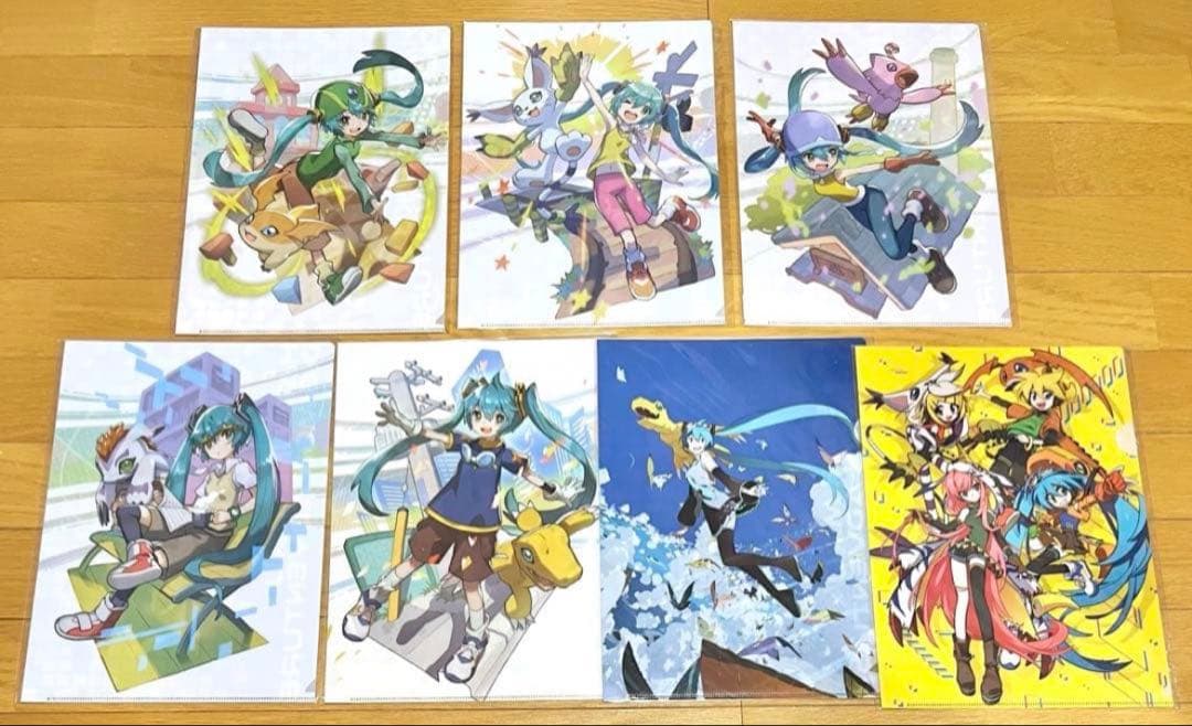 初音ミク×デジモンアドベンチャー クリアファイル 7種セット