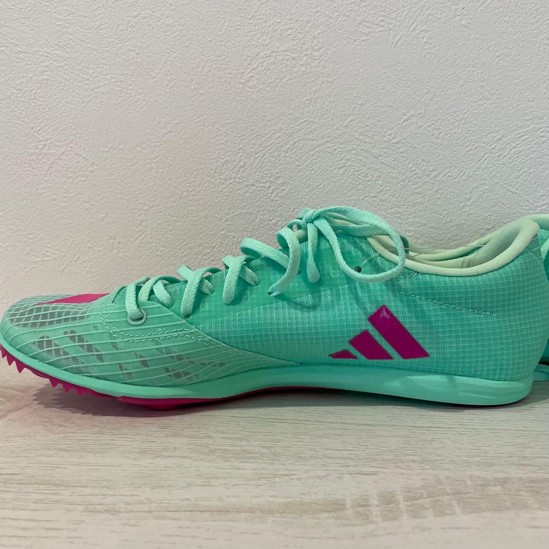 新品 adidas ディスタンススター 27cm 緑 陸上スパイク 中長距離