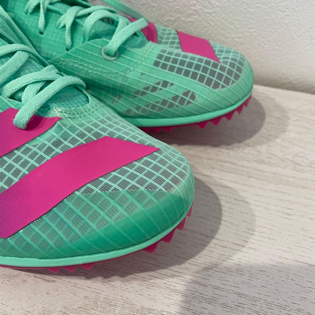 新品 adidas ディスタンススター 27cm 緑 陸上スパイク 中長距離