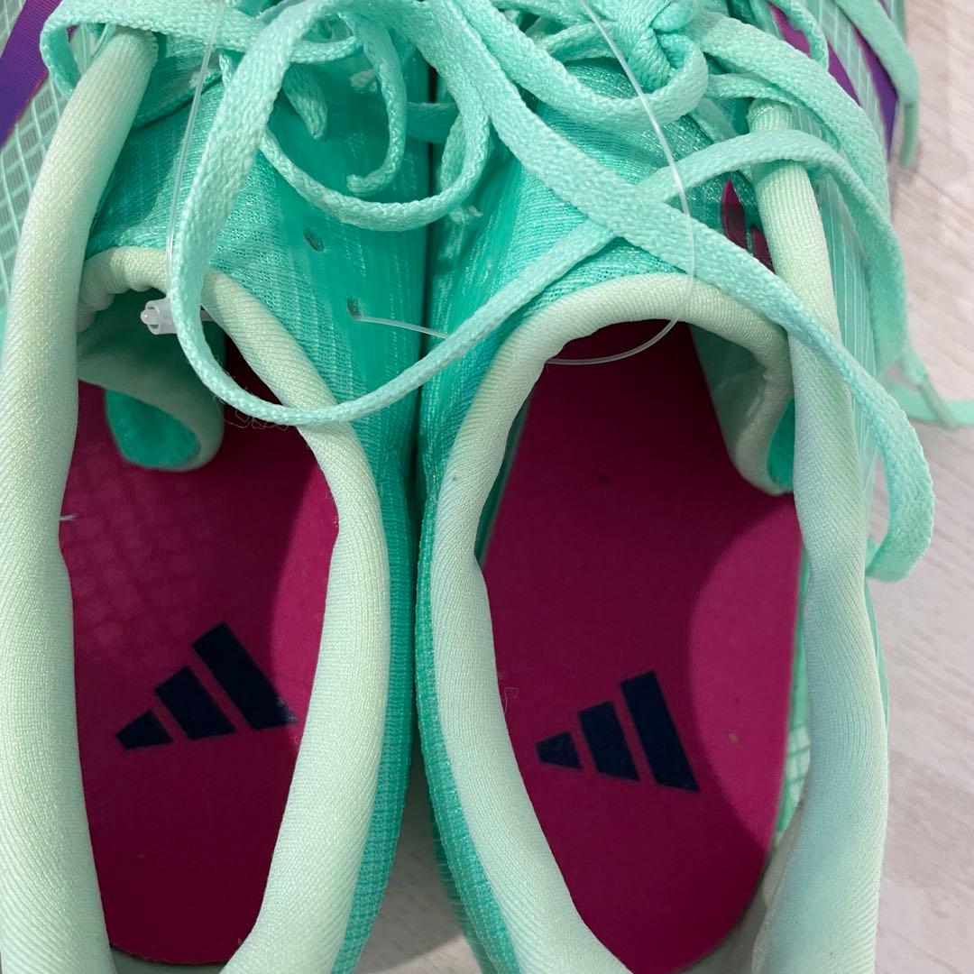 新品 adidas ディスタンススター 27cm 緑 陸上スパイク 中長距離