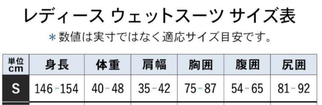 ウェットスーツ　レディース　3-5mm