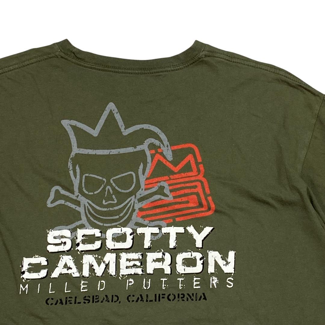 スコッティキャメロン 半袖Tシャツ L カーキ ゴルフ メンズ ロゴ柄 プリント