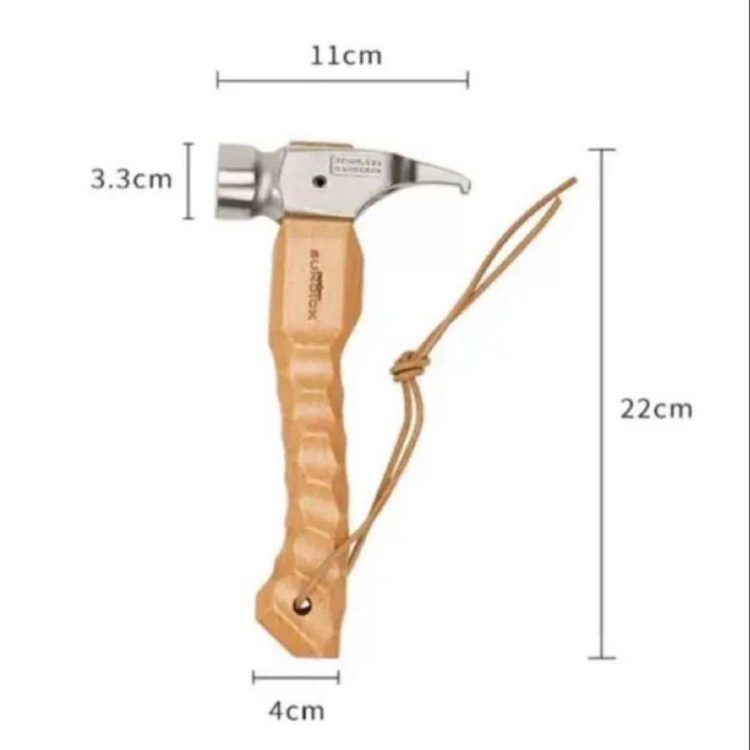 再入荷　ペグハンマー ハンマー　ステンレス　コンパクト　名栗加工　テント　工具