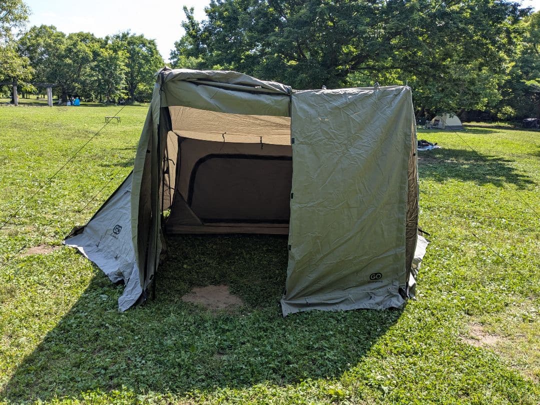 GO Glamping　G・G PUP　パップテントTC　前幕付き　軍幕テント