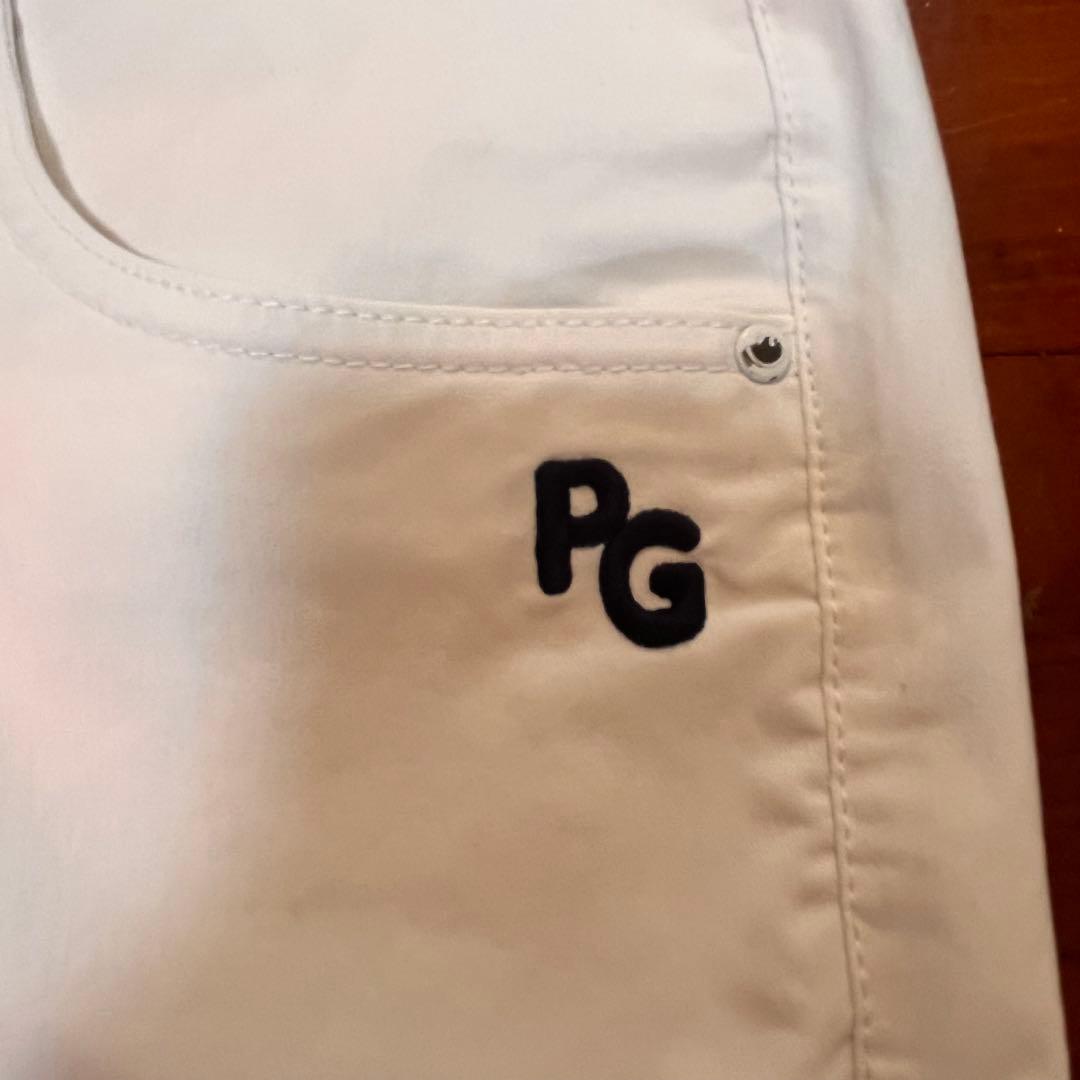PEARLY GATES PGパンツ サイズ5 ホワイト スマイル柄