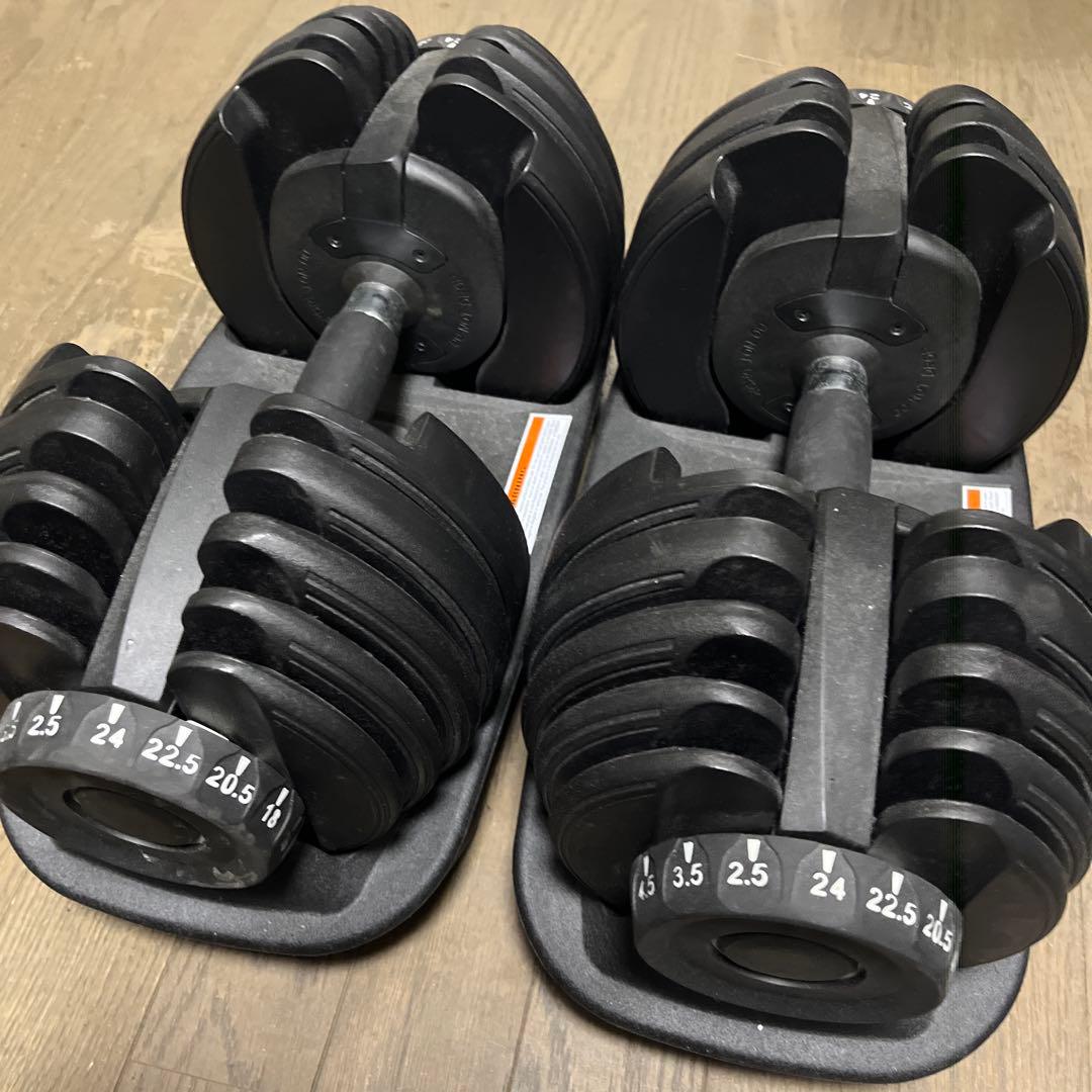 【セット商品②】最大24kg〜最小2.5kg重量可変式ダンベル