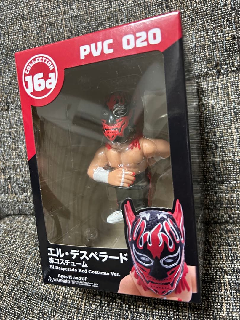 16dソフビコレクション ★新日本プロレス エル・デスペラード 赤コスチューム