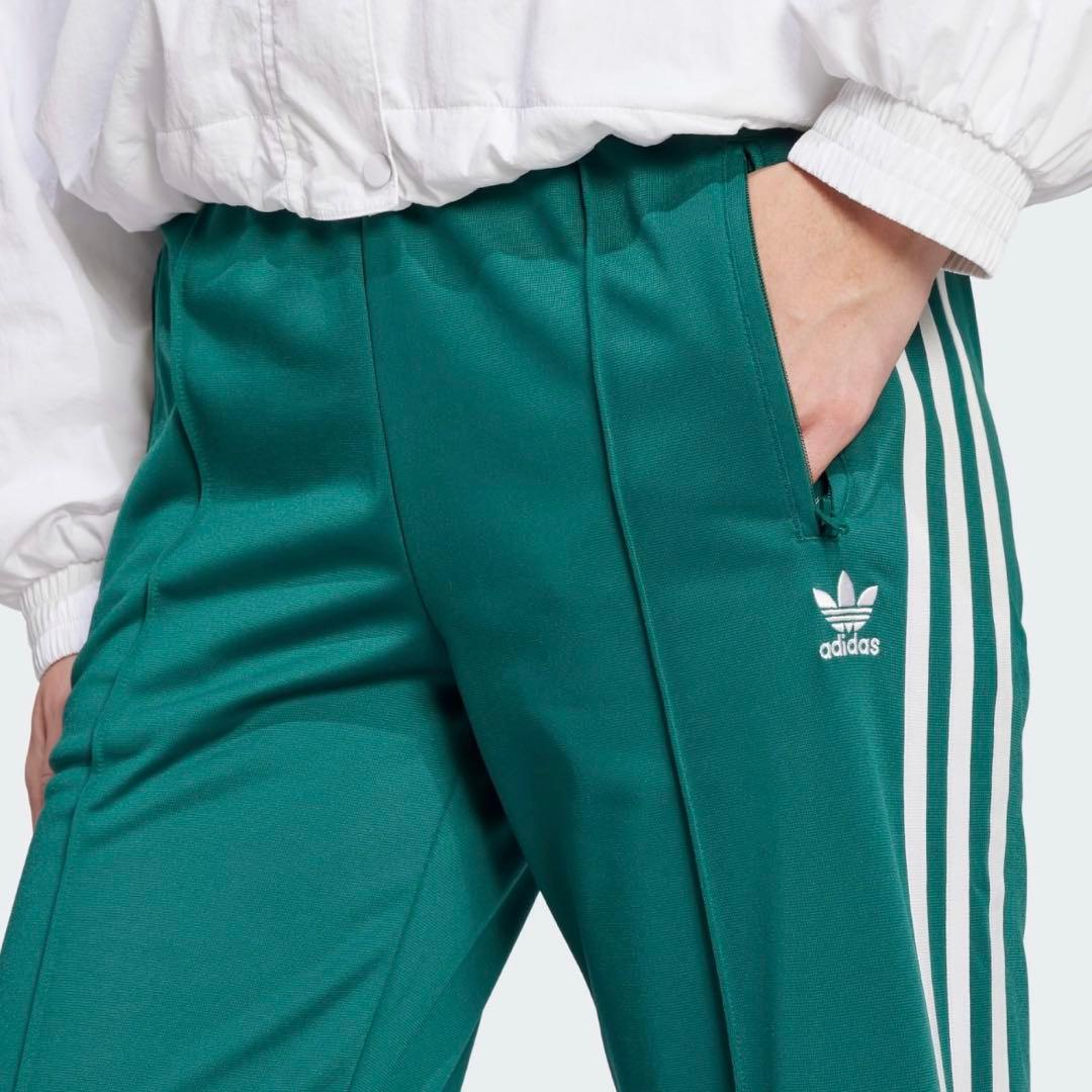 adidas fire birdグリーン トラックパンツ 裾ファスナー 2XL