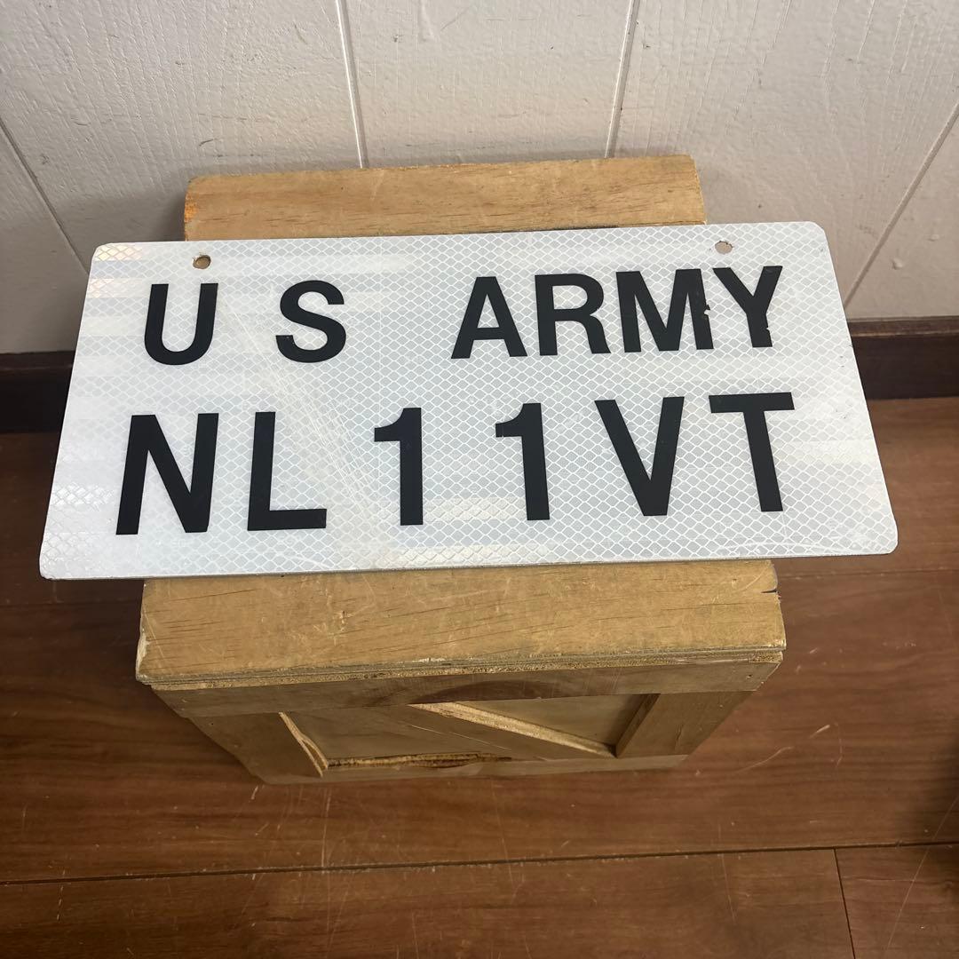米軍　実物　US ARMY ナンバープレート　2枚セット　送料無料