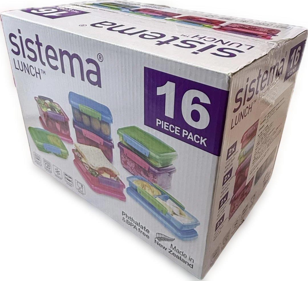 【新品・未開封】Sistema LUNCH 16ピース（4サイズ×各2個）