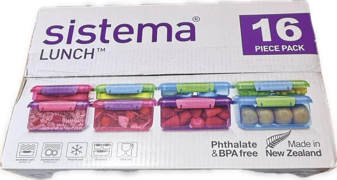 【新品・未開封】Sistema LUNCH 16ピース（4サイズ×各2個）