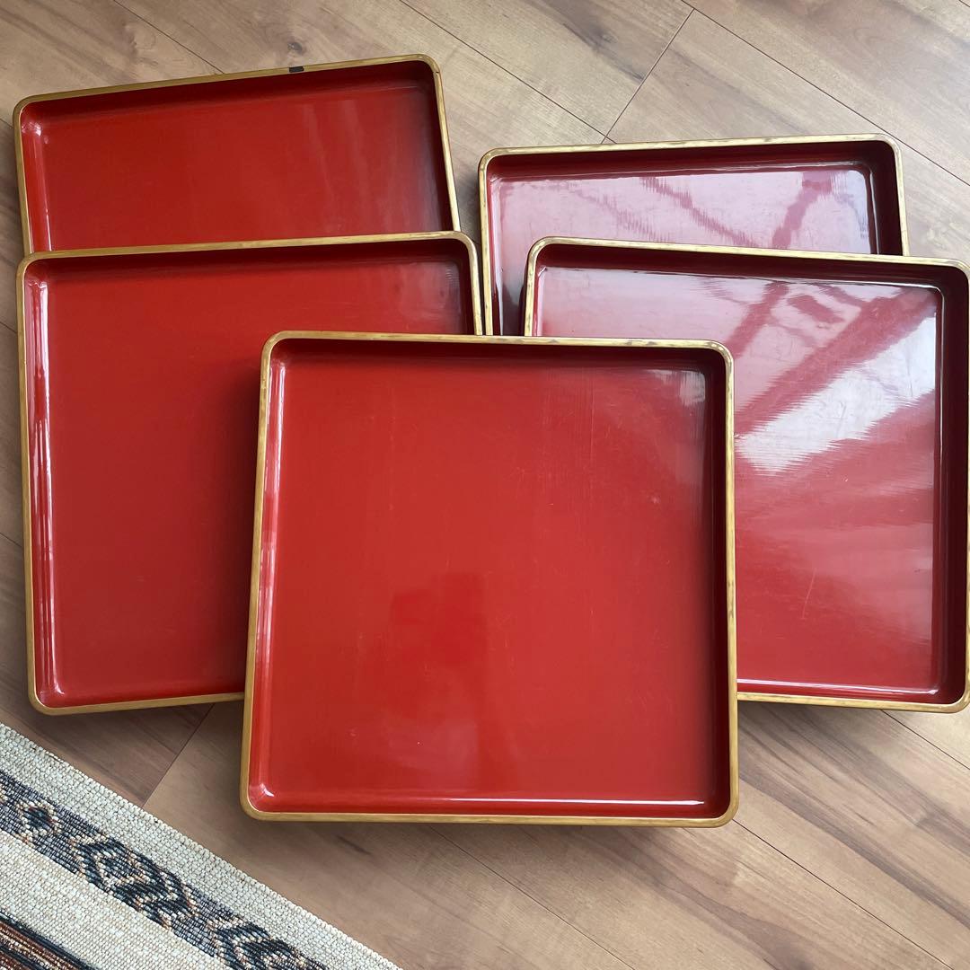 骨董品　お盆　お膳 5枚セット