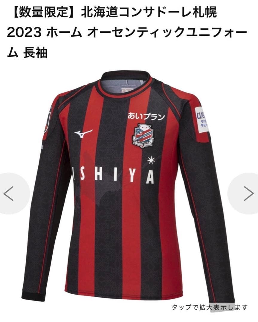 サイズ:M Mizuno 北海道コンサドーレ札幌 2023ユニフォーム