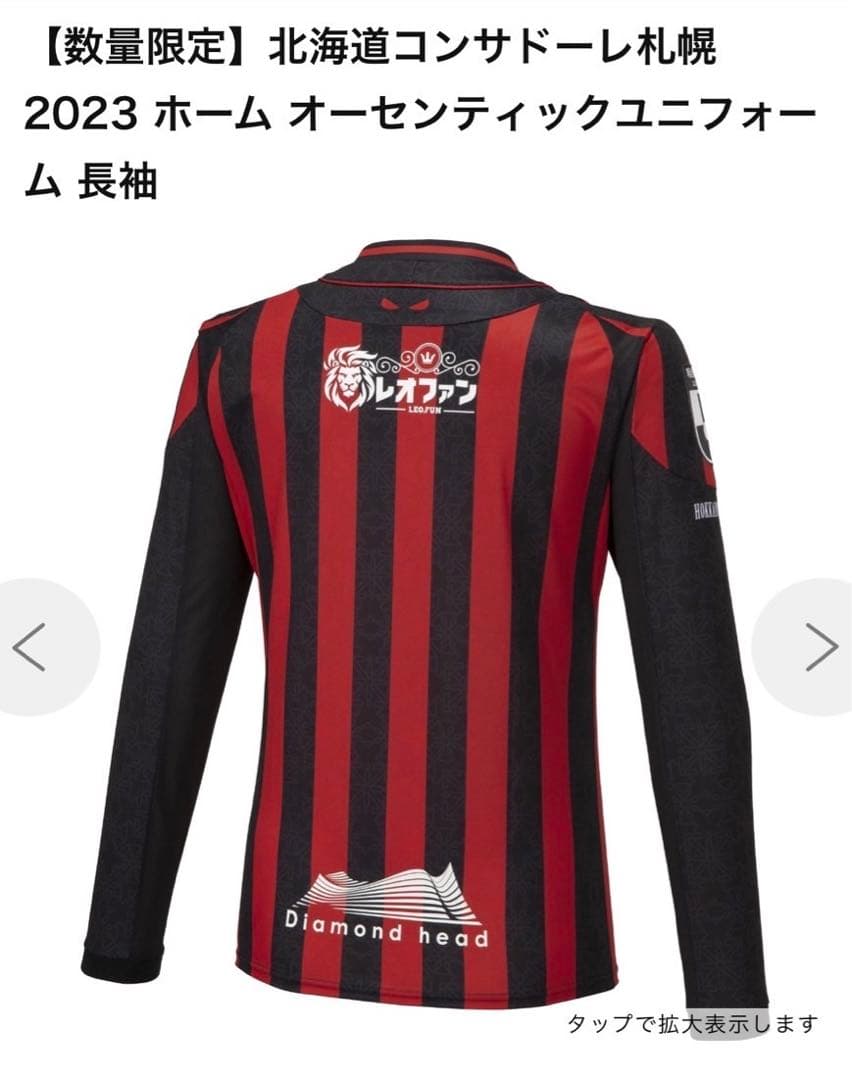 サイズ:M Mizuno 北海道コンサドーレ札幌 2023ユニフォーム