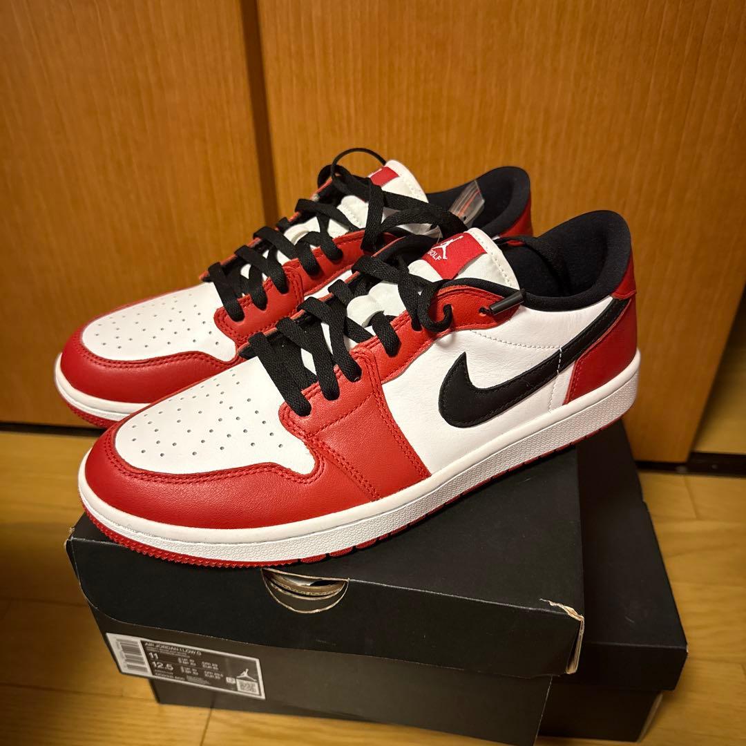 ゴルフシューズNike Air Jordan 1 Low 赤白黒