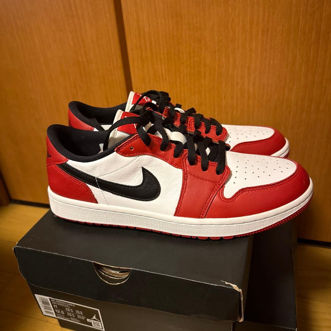 ゴルフシューズNike Air Jordan 1 Low 赤白黒