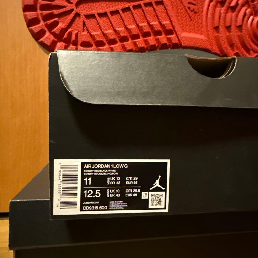 ゴルフシューズNike Air Jordan 1 Low 赤白黒