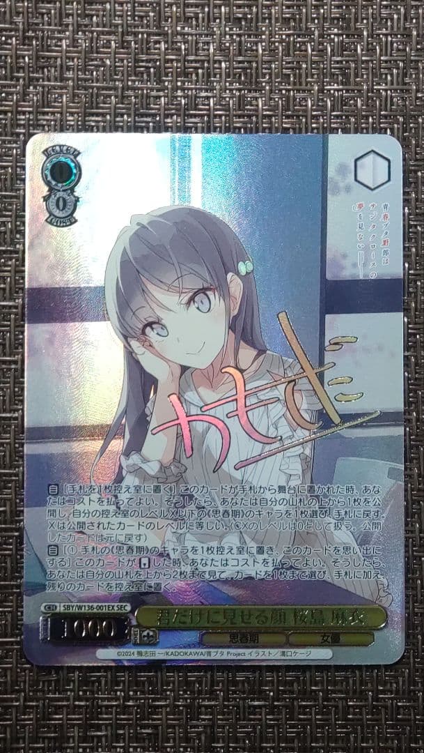 WS 君だけに見せる顔 桜島 麻衣 SEC サイン SBY/W136-001EX