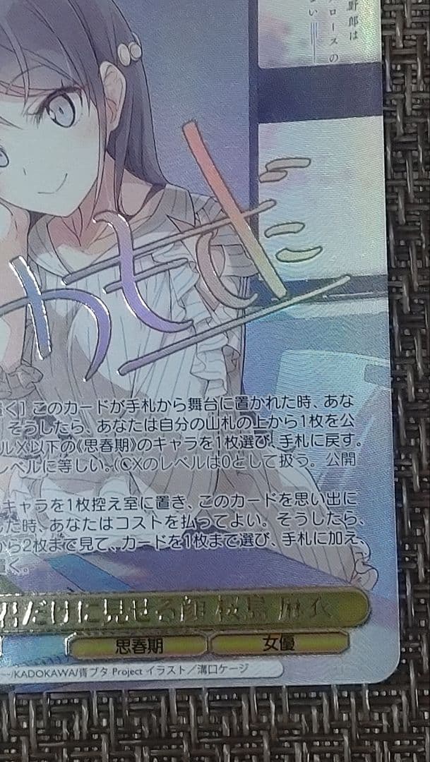 WS 君だけに見せる顔 桜島 麻衣 SEC サイン SBY/W136-001EX