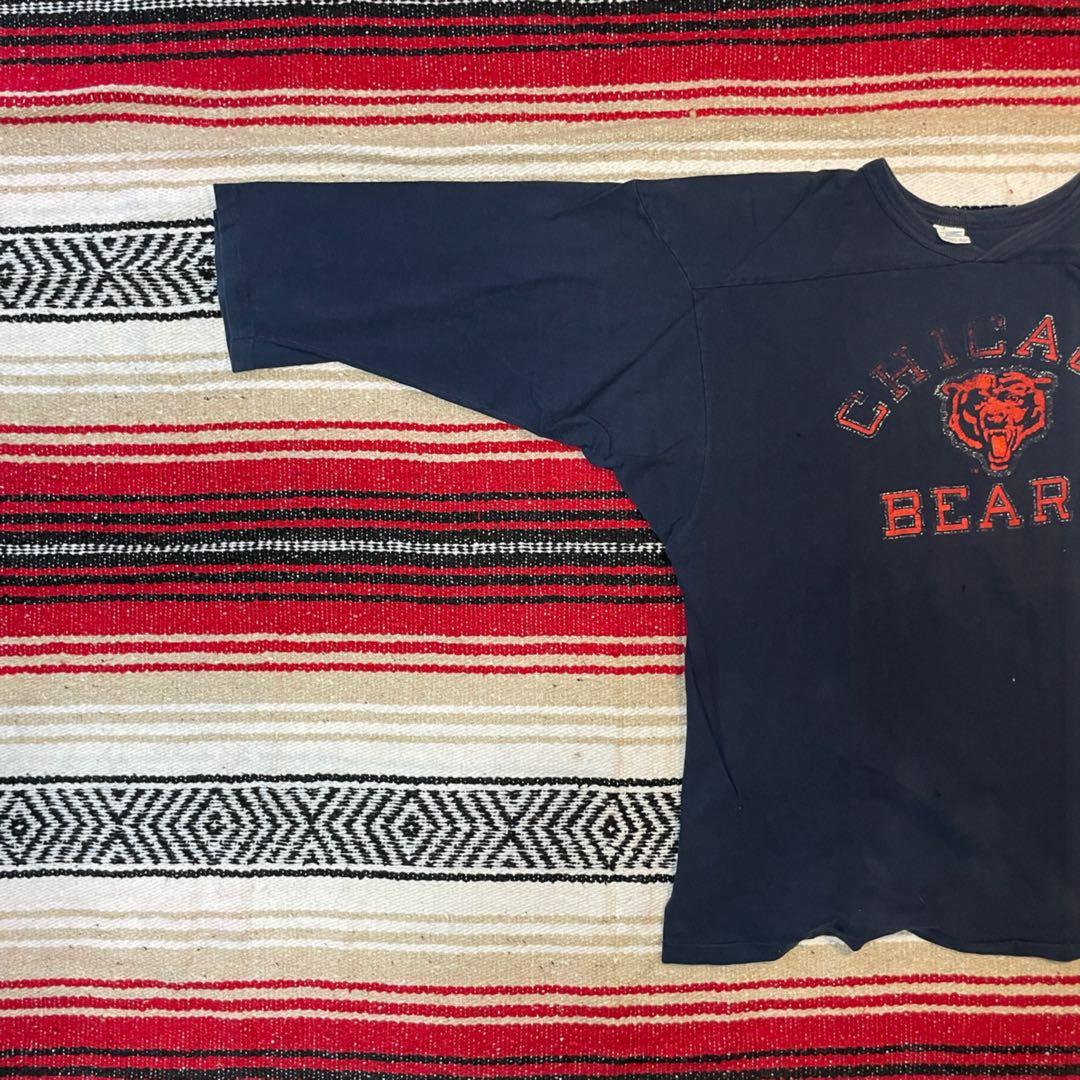80s champion フットボールTシャツ　7部丈　vintage usa製