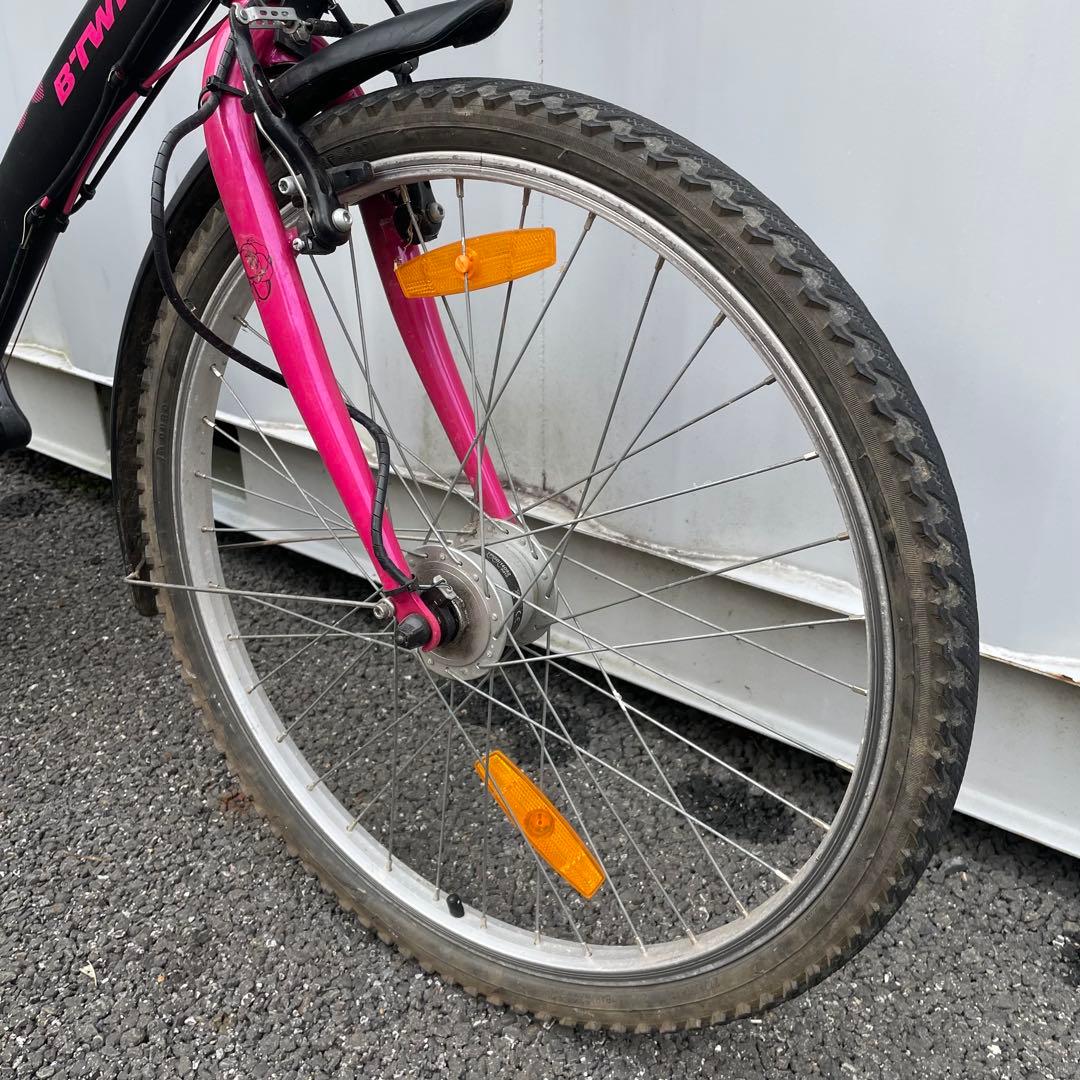 子供用自転車24インチ BTWIN 身長135-150cm 前後オートライト付