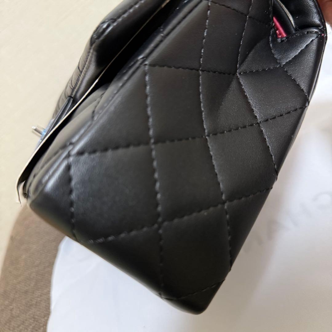 CHANEL シルバー金具 ブラック キルティングバッグ VIPギフトノベルティ