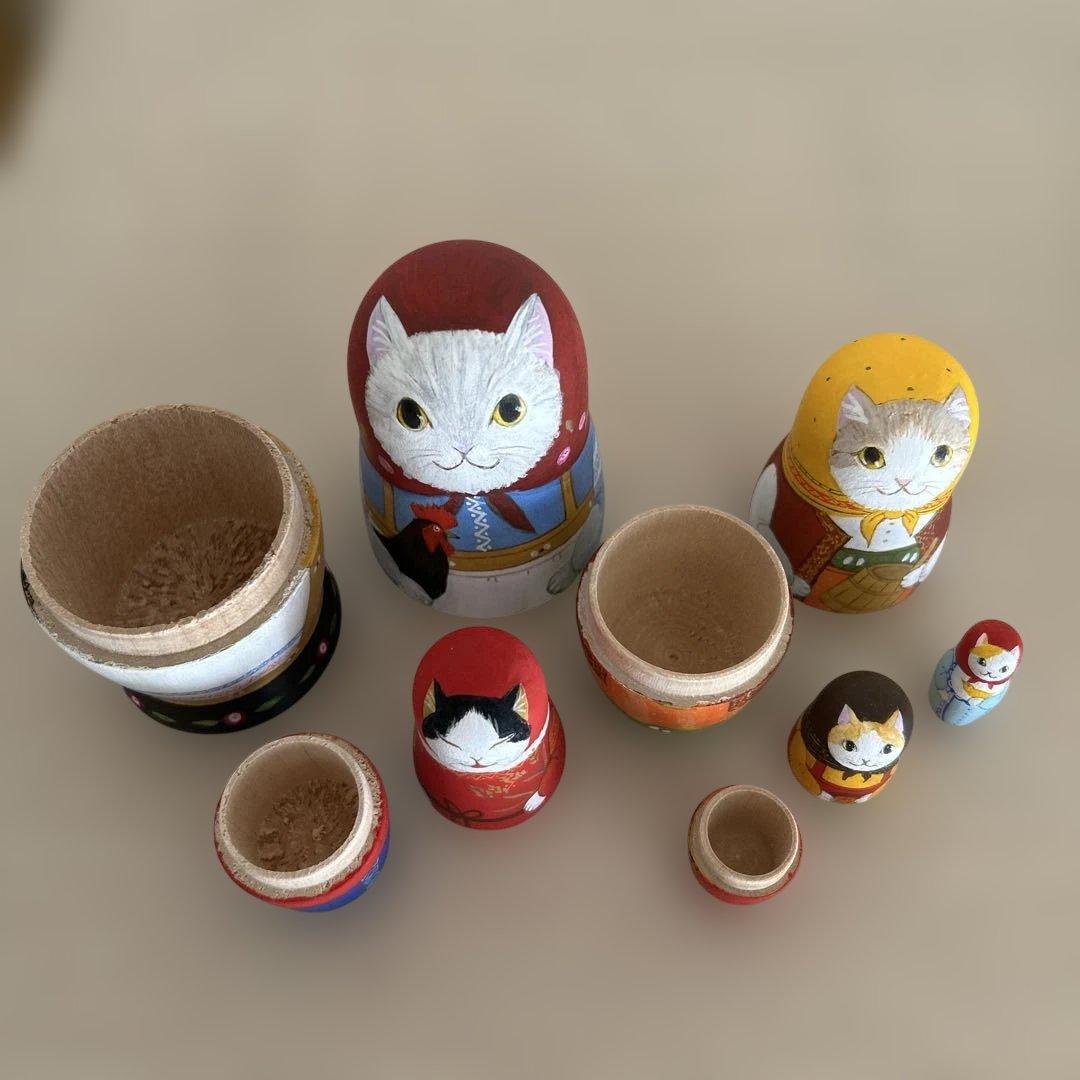 【ねこちゃん】マトリョーシカ 5個組