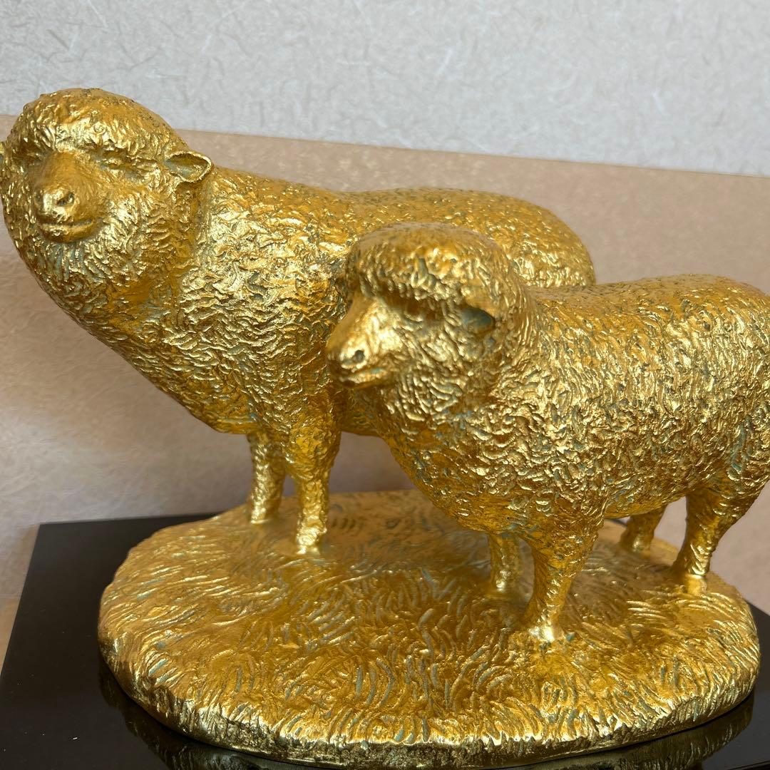 金羊　金箔仕上 ブロンズ銅製　富永直樹
