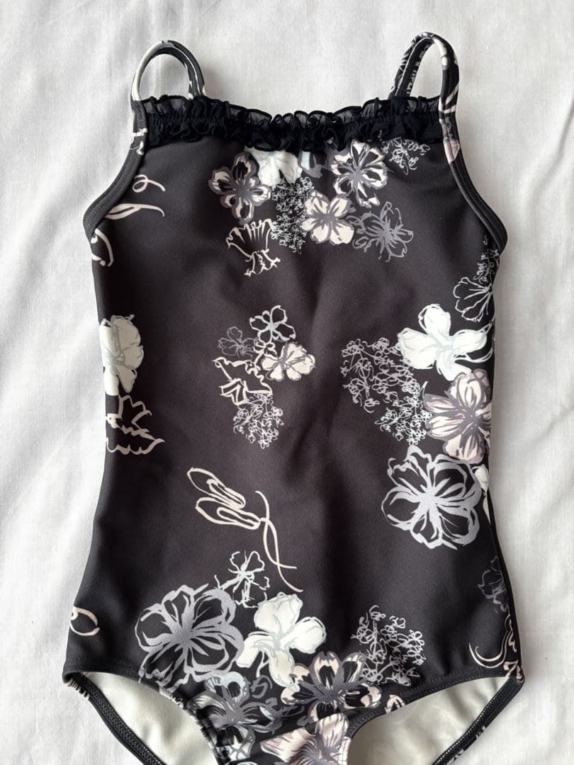 新品チャコット★お姉さんぽい花柄レオタード120k バレエダンス
