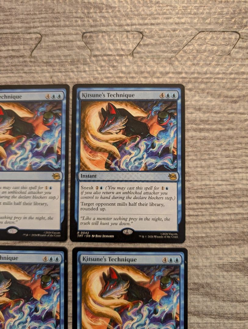 Mtg　キツネの奥義/Kitsune's Technique　４枚　初期傷あり