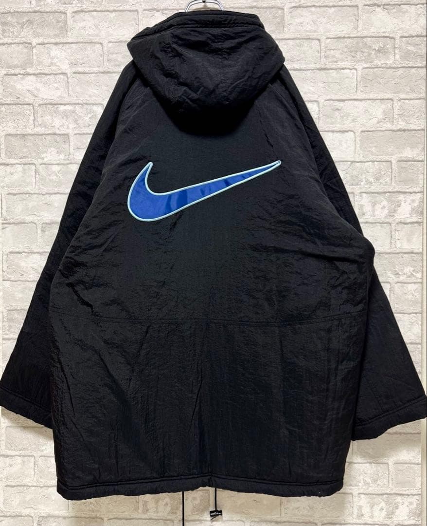 NIKE 【激レア 90S】デカ スウォッシュ 刺繍 中綿 ベンチコート XL
