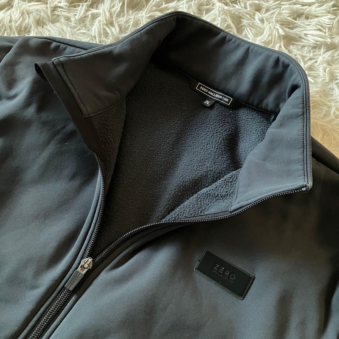 ゼロハリバートン ジップジャケット フリース ダークグレー メンズ 2L（XL）