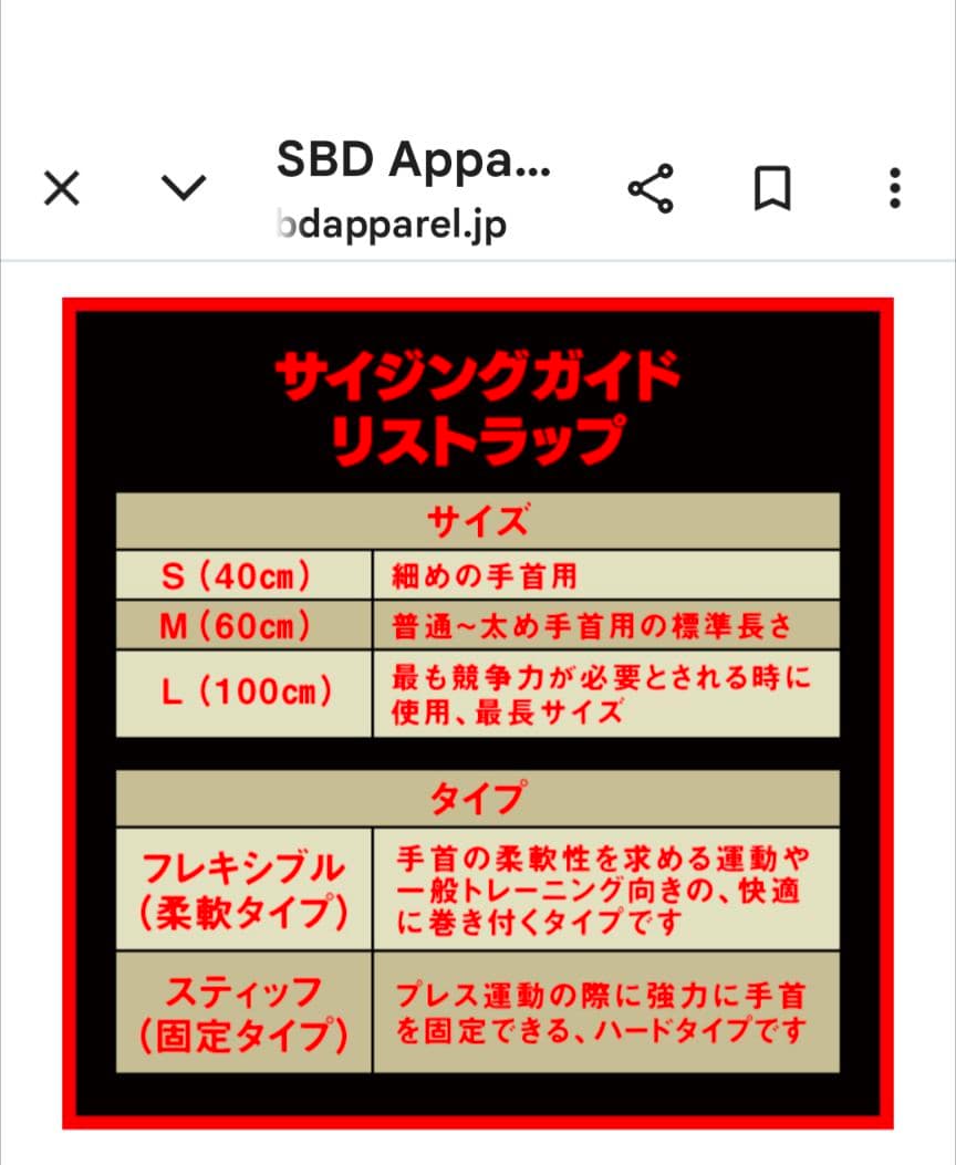 【美品】2024リストラップ フレキシブル　Sサイズ 試着のみ