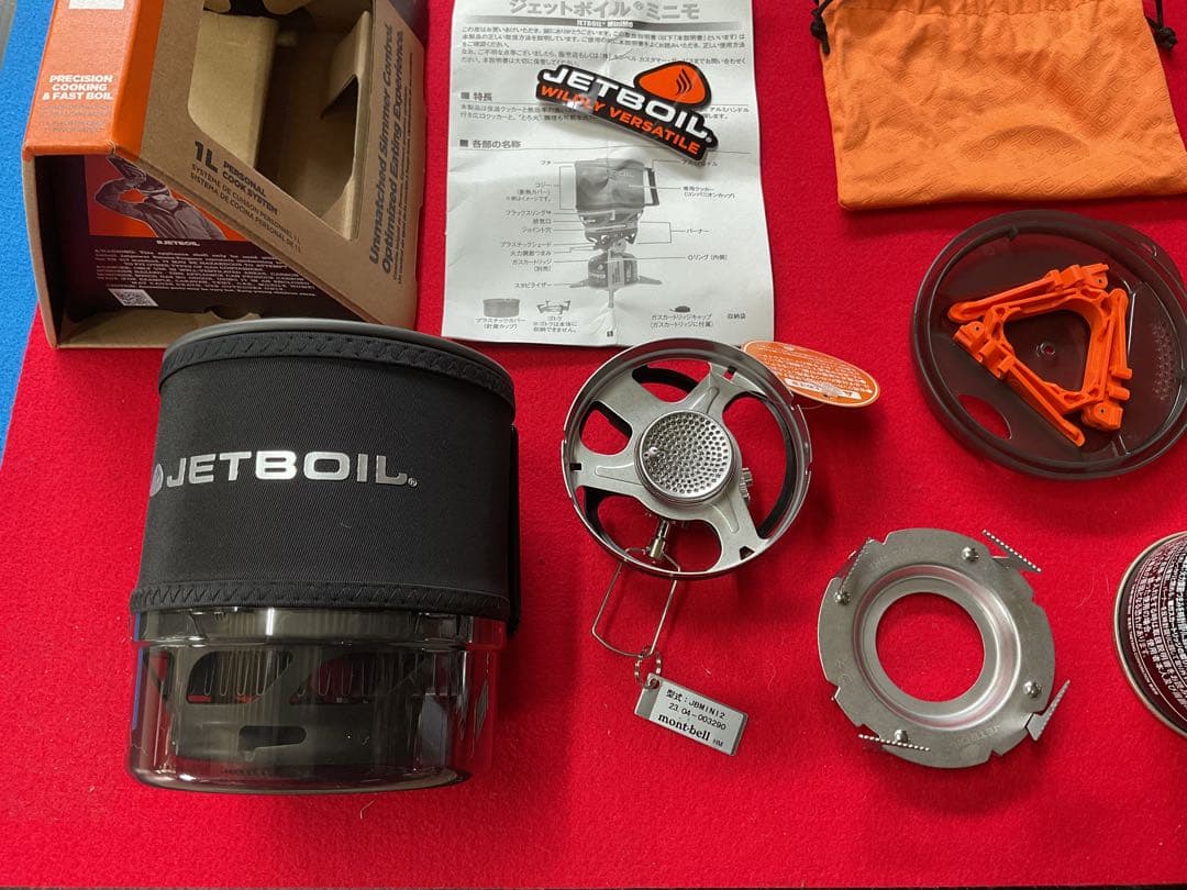 mont-bell JETBOILミニモBKカラー新品未使用未点火OD缶付き