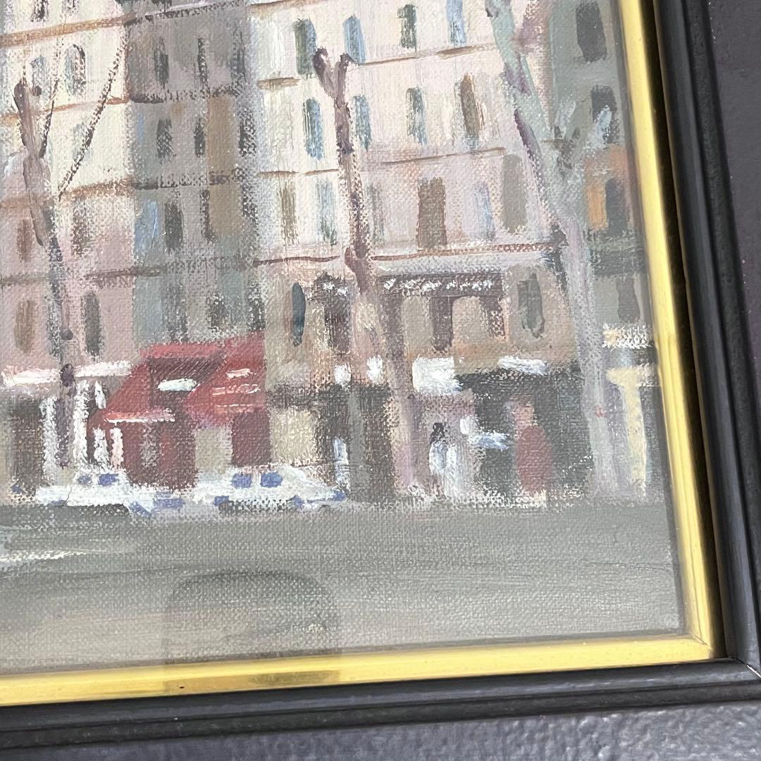 藤瀬 韶国　パリーの町並　絵画 油絵 油彩