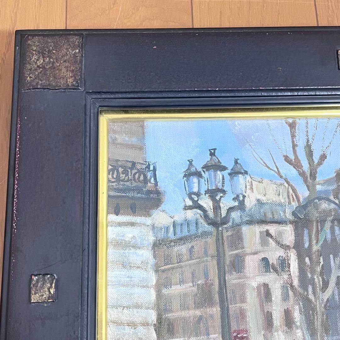 藤瀬 韶国　パリーの町並　絵画 油絵 油彩