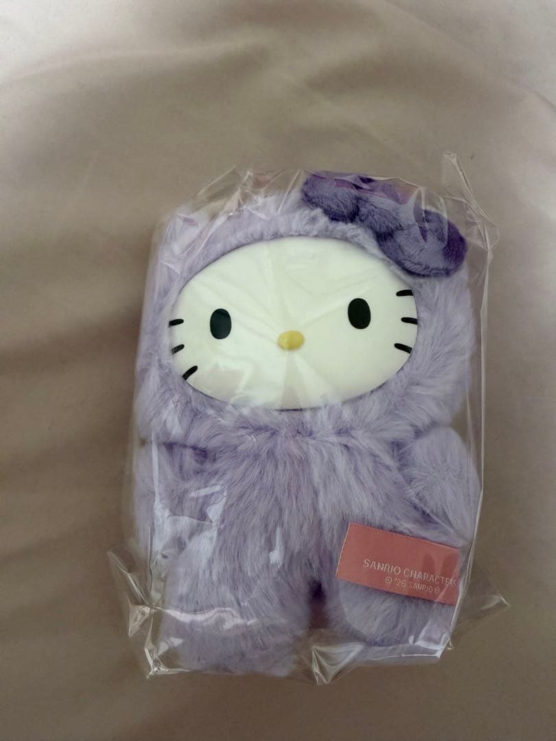 ハローキティ ぬいぐるみ 紫色 約20cm