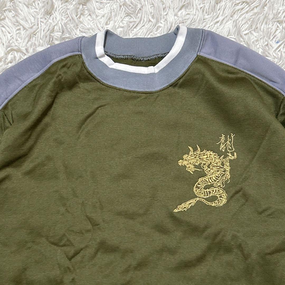 【2570】✨美品✨ 00s y2k ジャージ　セットアップ　カーキ　龍