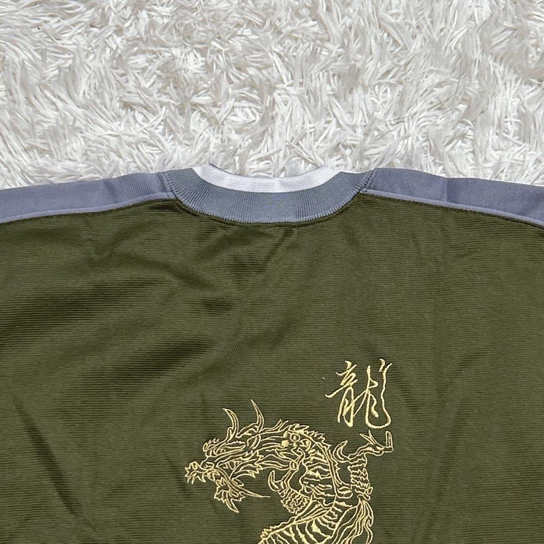 【2570】✨美品✨ 00s y2k ジャージ　セットアップ　カーキ　龍