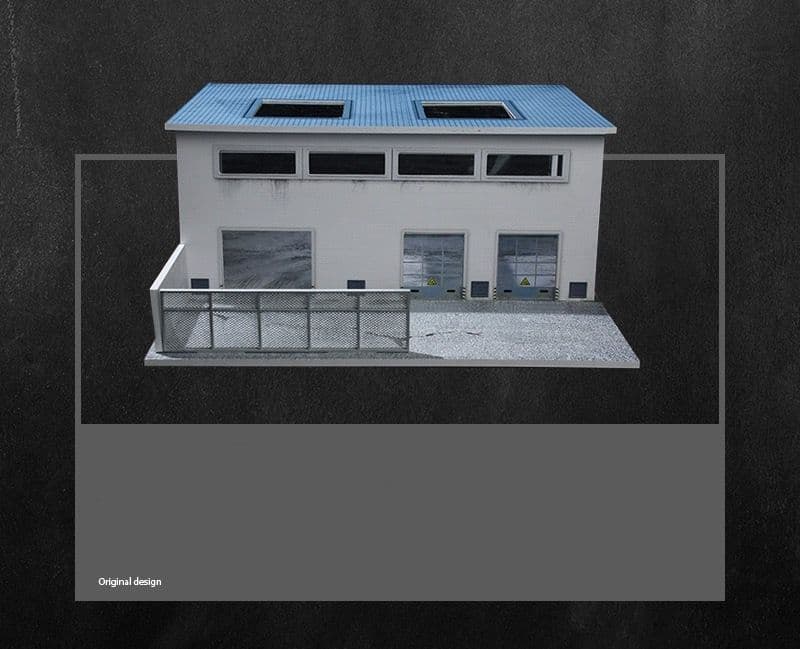 MoreArt 1/64 工場ジオラマ ライト付き 建物模型