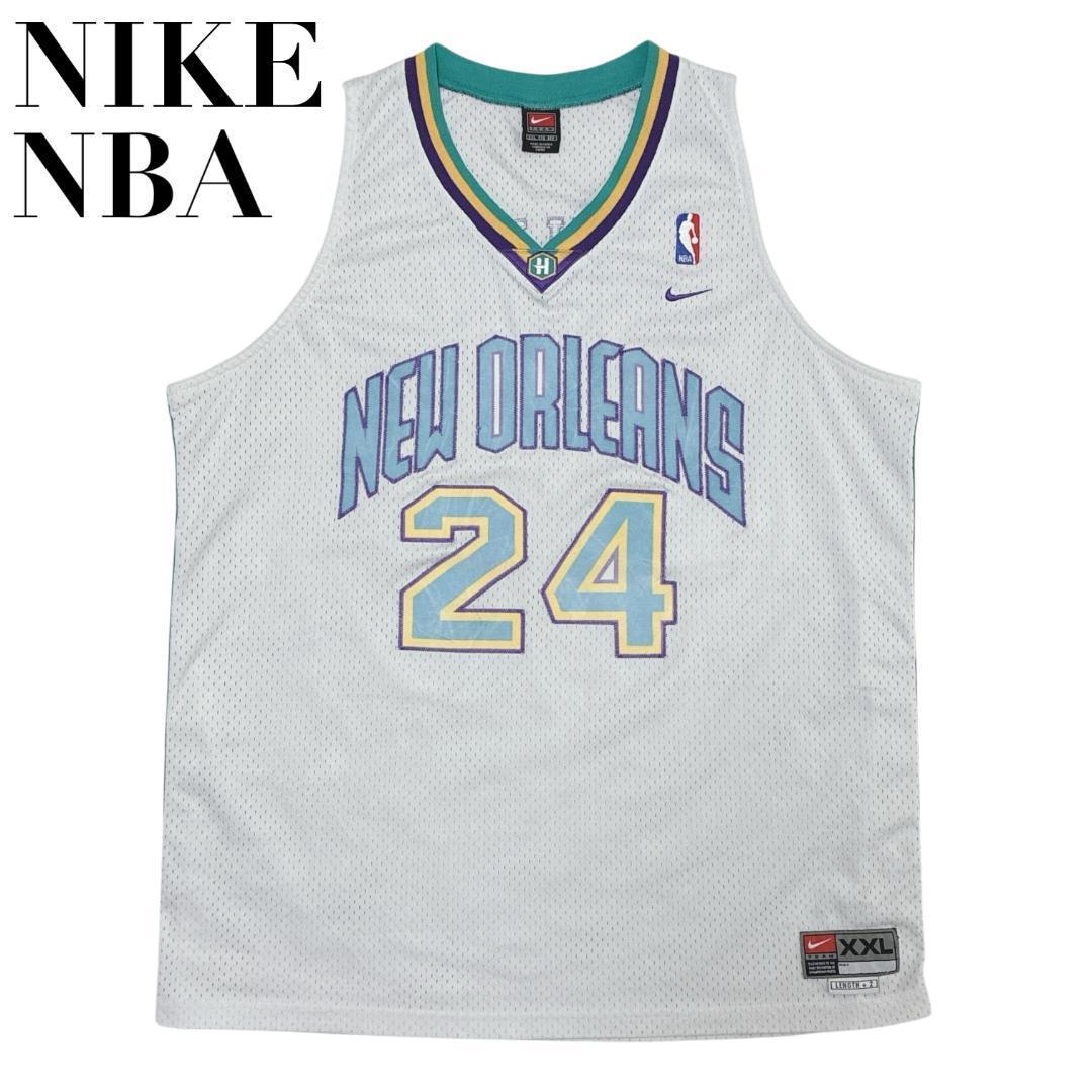 NIKE NBAペリカンズ バスケゲームシャツ ユニフォーム 2XL 刺繍ロゴ